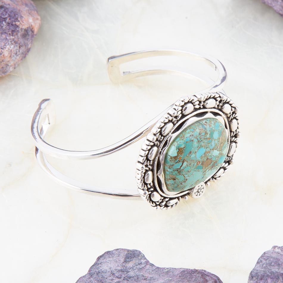 Sterling Silver and Blue Turquoise Cuff Bracelet