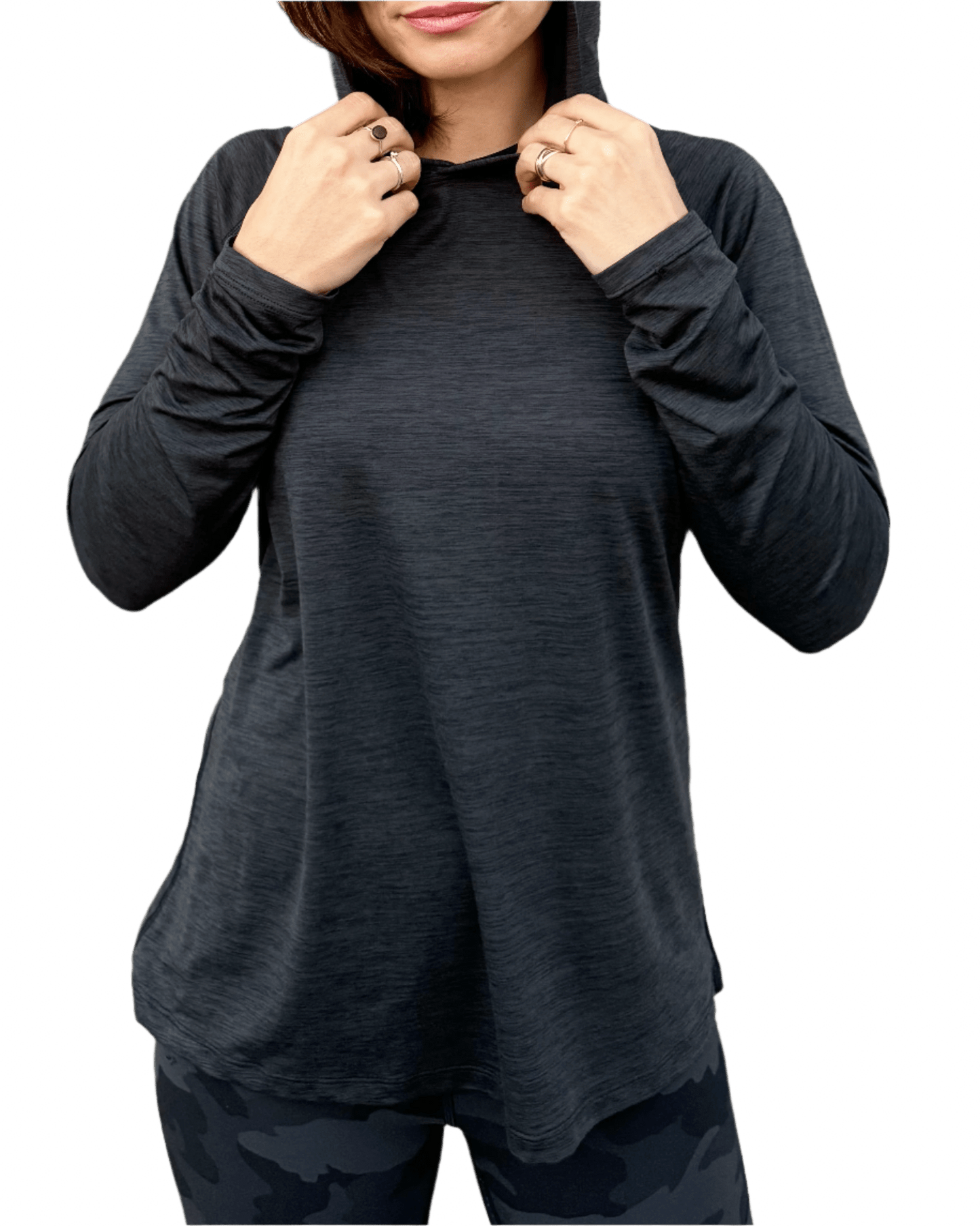 UPF 50+ Sun Protection Female Legacy Hoodie Midnight Grey