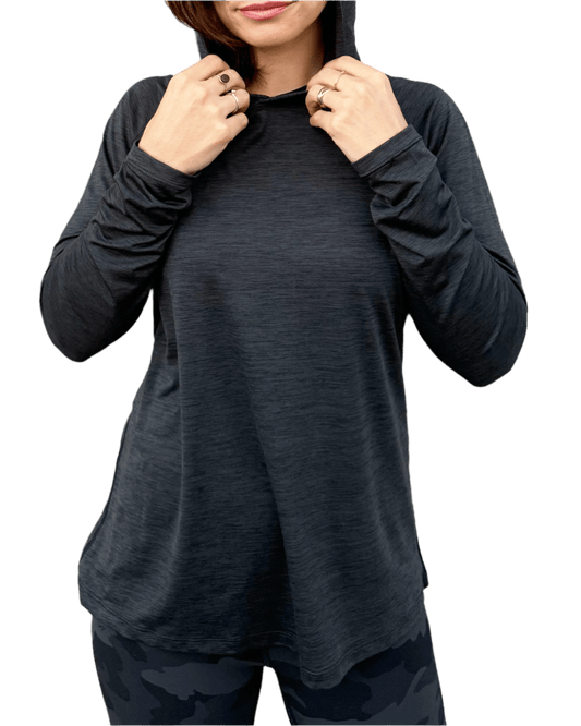 UPF 50+ Sun Protection Female Legacy Hoodie Midnight Grey