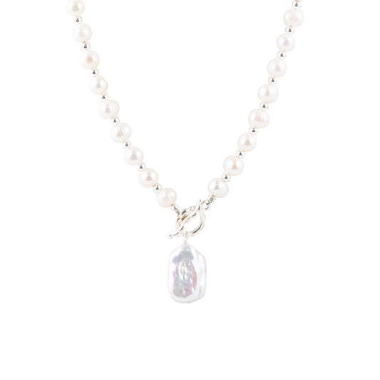 Sunday Best Pearl Toggle Necklace