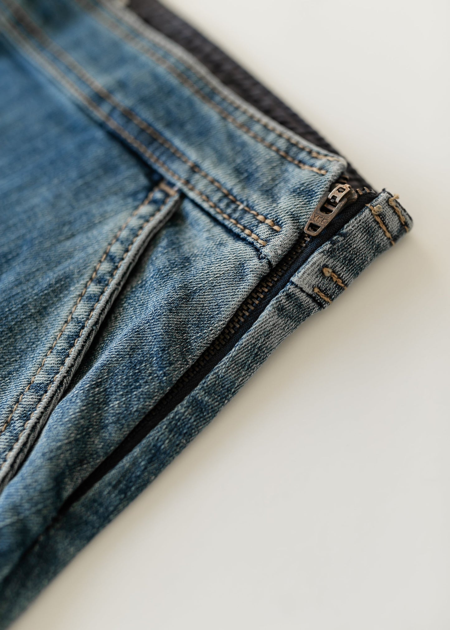 Sutton Side Zip A-line Denim Midi Skirt - FINAL SALE