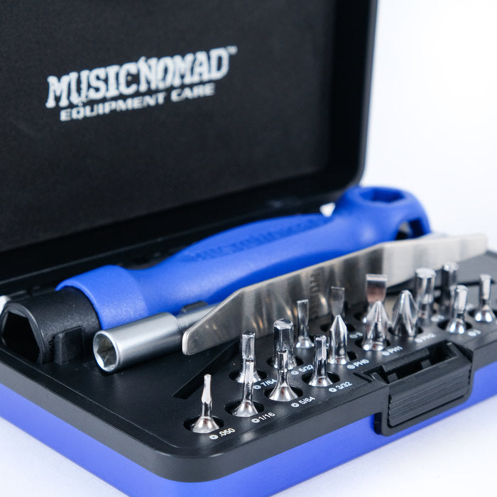 Premium Guitar Tech Screwdriver and Wrench Set with Key Bits Music Nomad MN229
