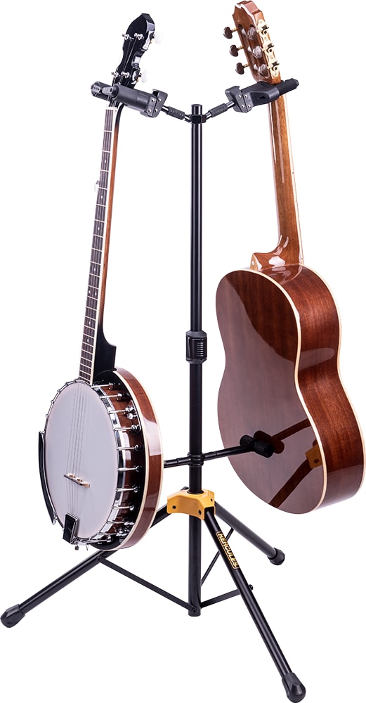 Dual Guitar Stand with Auto Grip System Foldable Yoke Hercules Stands GS422B PLUS