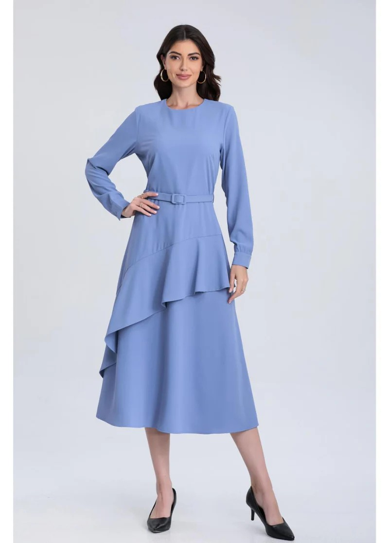 Skyline Ascent Soft Blue Midi Dress