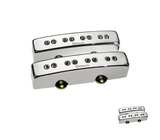 DiMarzio Relentless Nickel Cover Bass Pickup Pair DP302 JTM