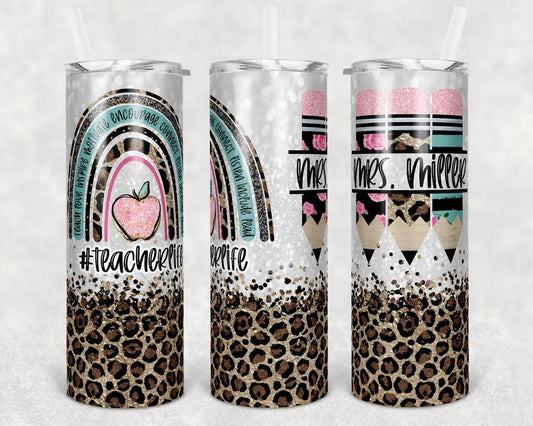 #teacherlife 20 oz Skinny Tumbler