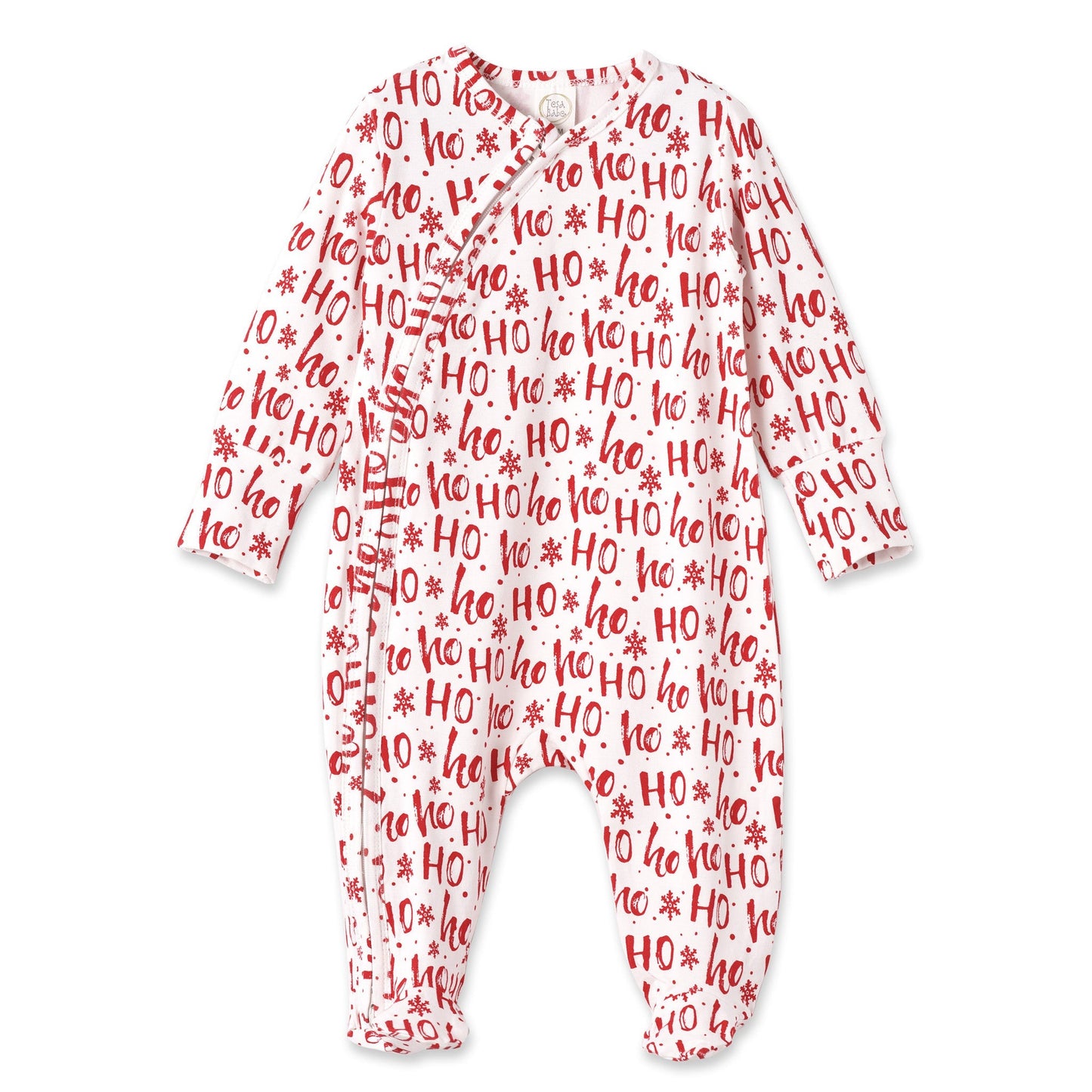 Christmas Bamboo Zipper Romper Ho-Ho-Ho Baby Romper Tesa Babe