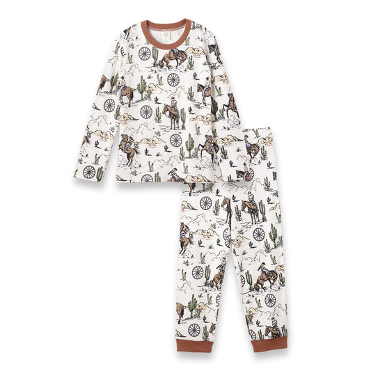 Cowboy On The Range Bamboo Pajama Set Western Pajama Set Tesa Babe