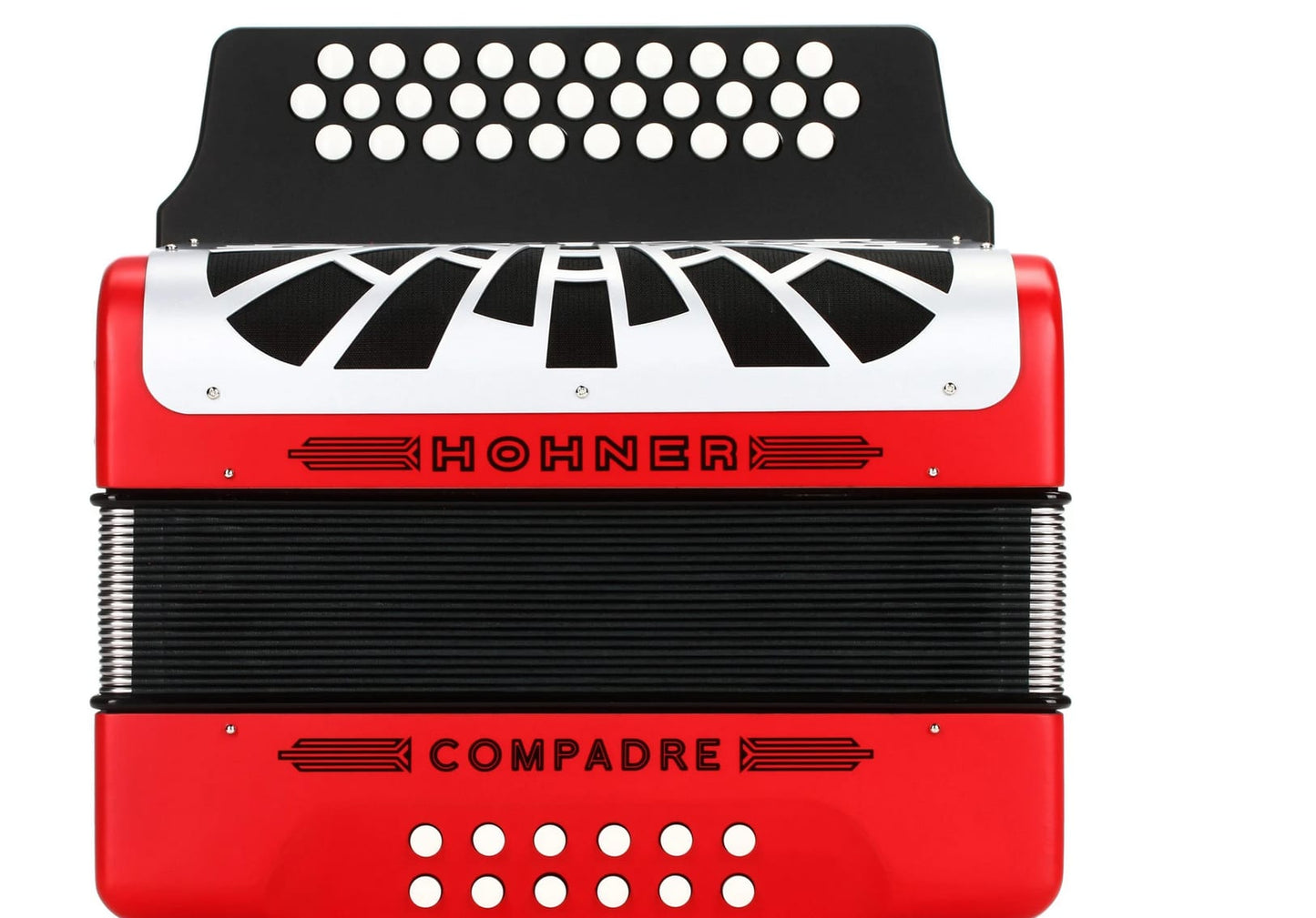 Hohner Compadre Red Diatonic Accordion Keys of F/Bb/Eb