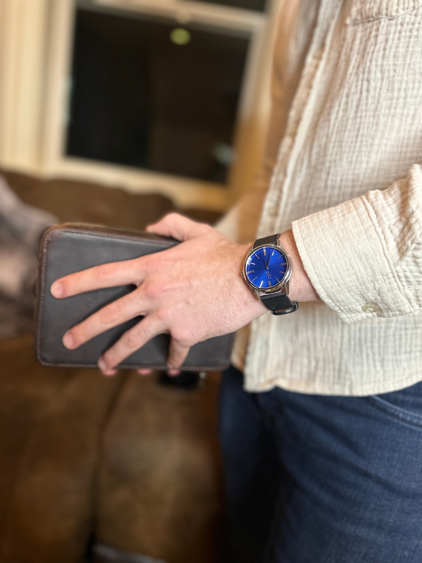 Blue Sunburst 39mm Watch The Beyond Boring Watch Company