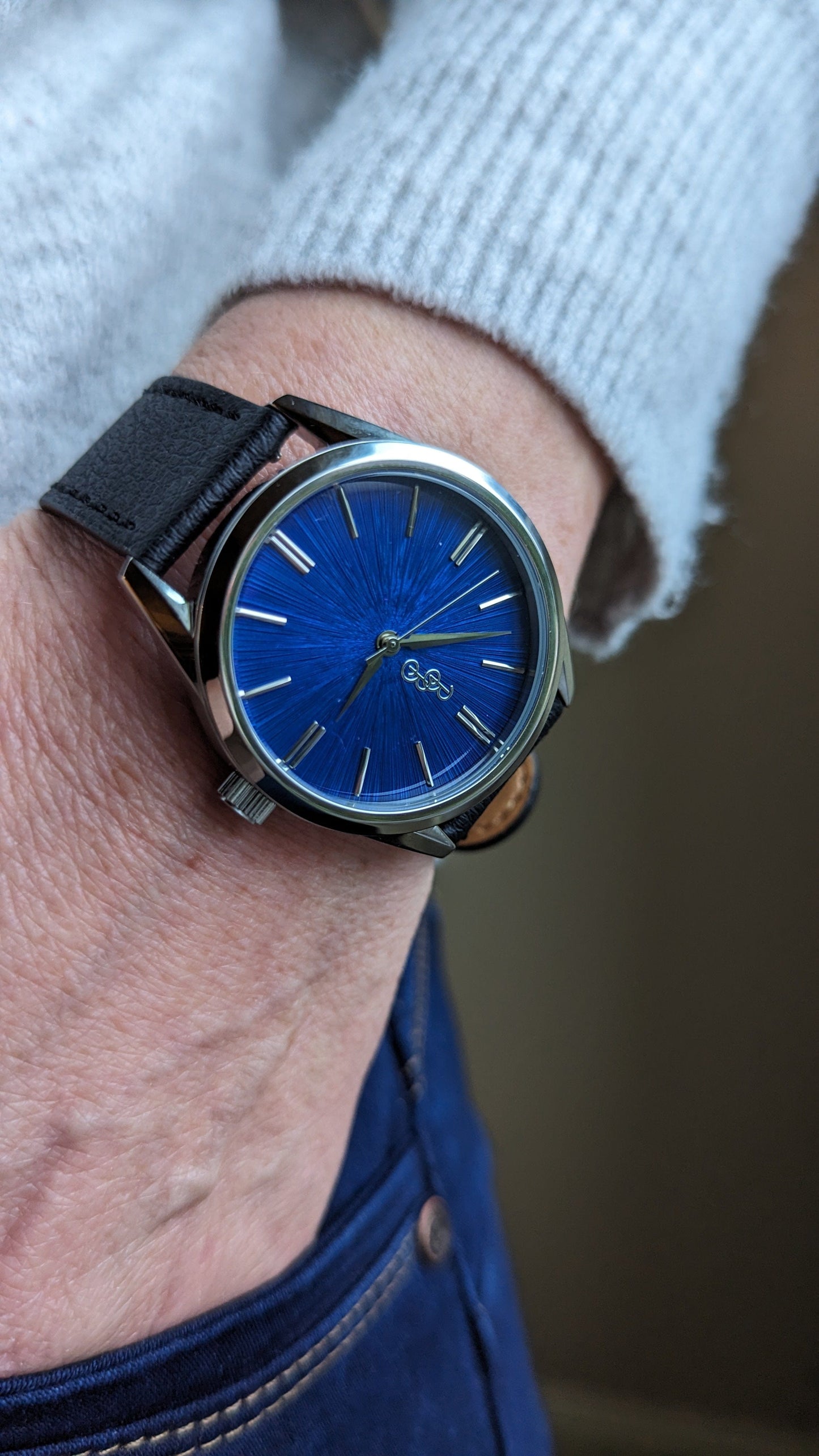 Blue Sunburst 39mm Watch The Beyond Boring Watch Company