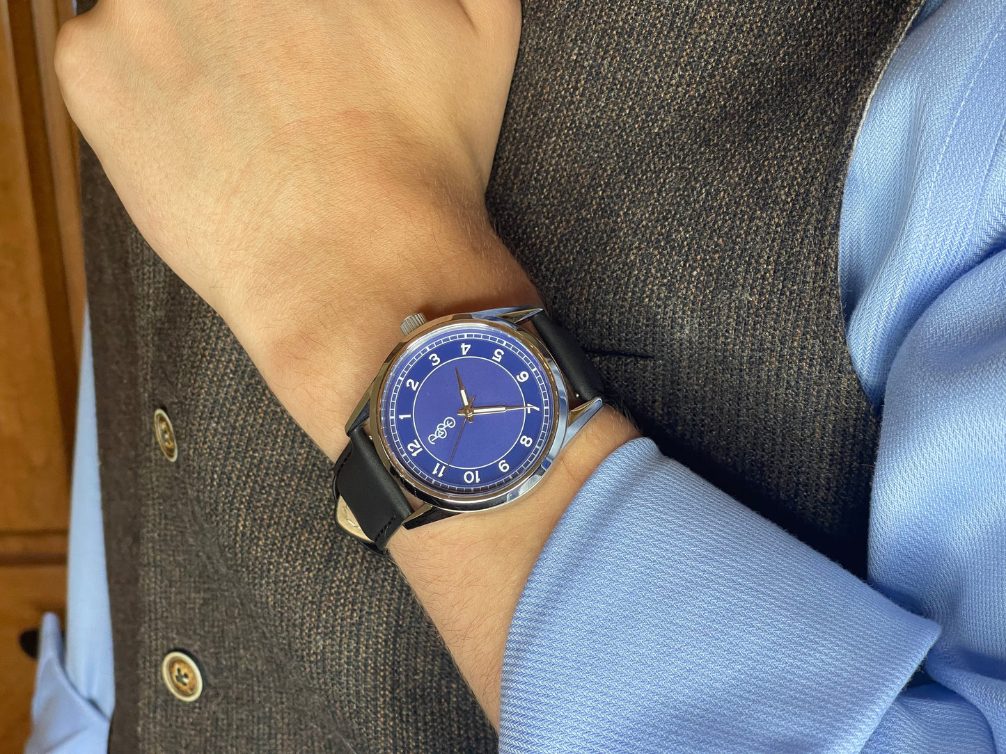 Blue Classic Strap Watch 39mm or 42mm The Beyond Boring Watch Company