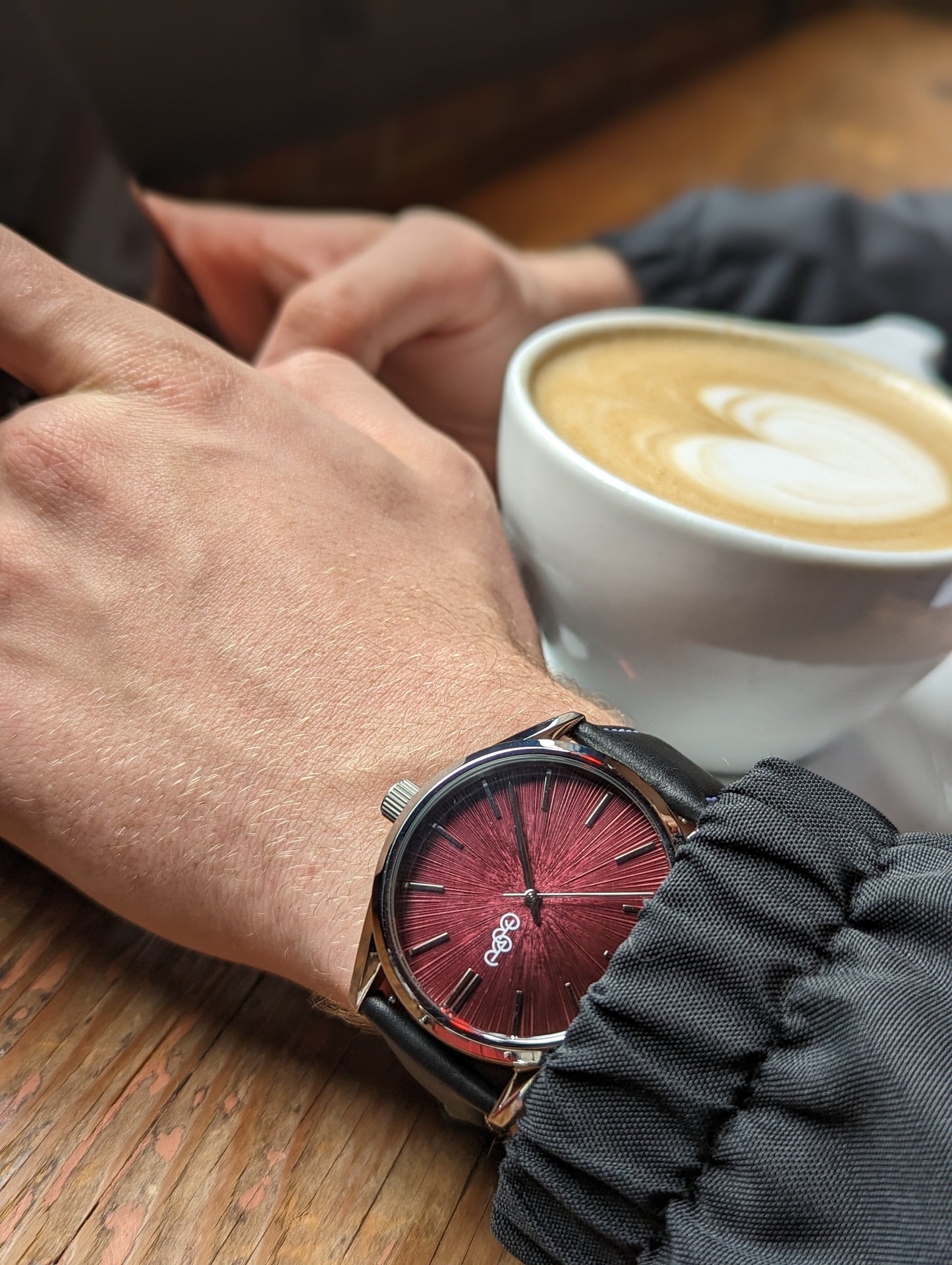 Burgundy Sunburst 39mm Watch