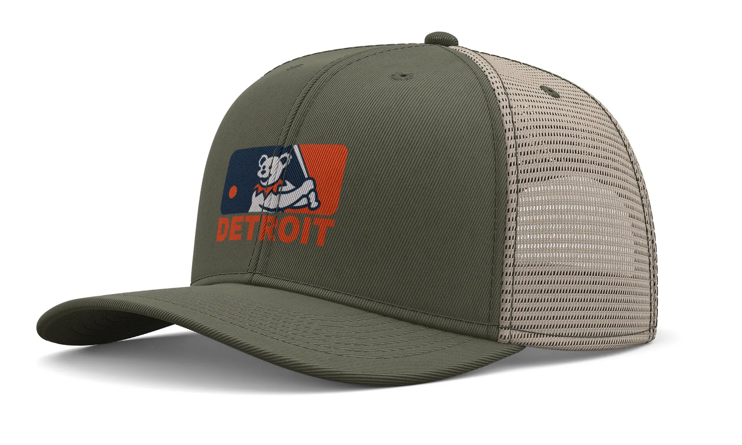 Detroit Baseball Edition Dancing Bear Logo Trucker Cap The Ballpark Collection