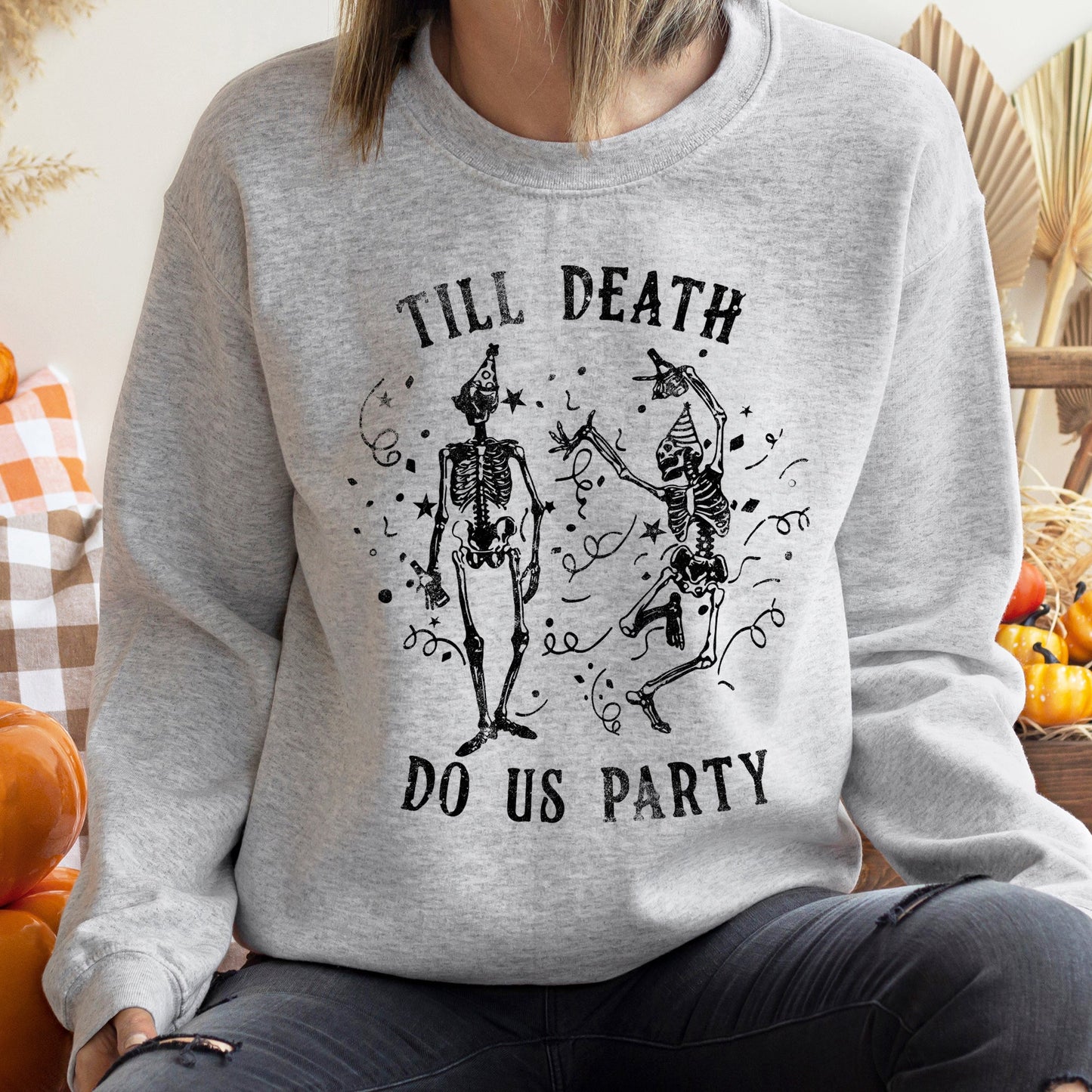 Till Death Vintage Halloween Sweatshirt