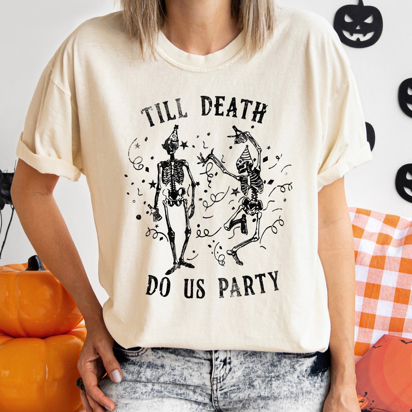 Till Death Retro Halloween Comfort Colors Tshirt