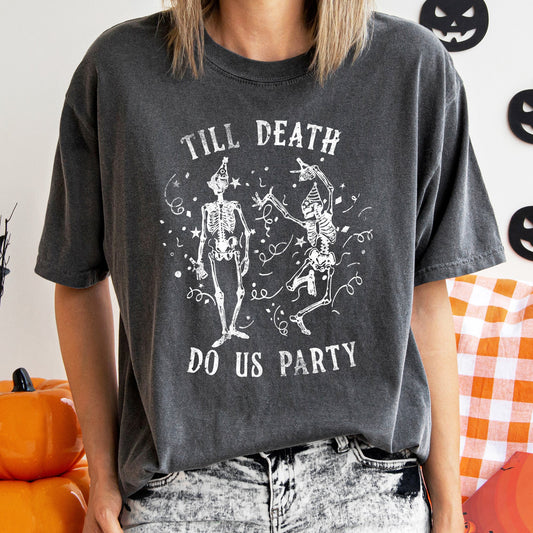 Till Death Vintage Halloween Comfort Colors Tshirt