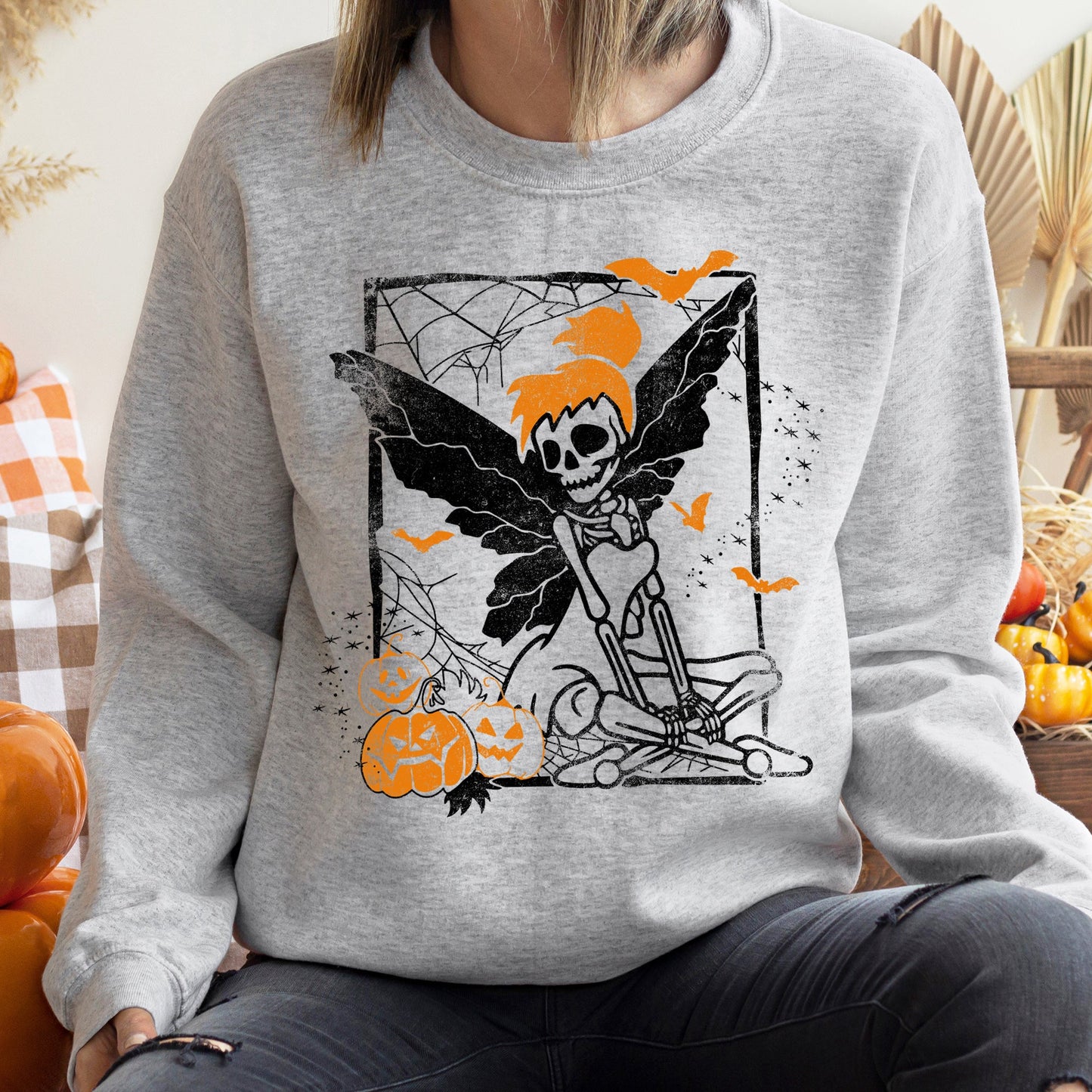 Tinkerbell Skeleton Halloween Sweatshirt