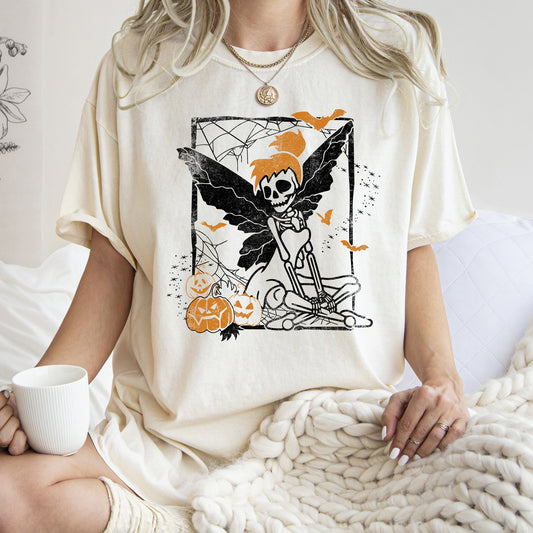 Tinkerbell Skeleton Retro Halloween Comfort Colors Tshirt