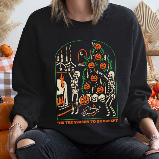 Tis The Season To Be Creepy Halloween Sweatshirt
