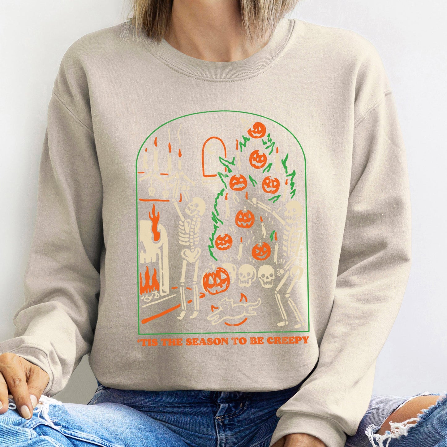 Tis The Season To Be Creepy Halloween Sweatshirt