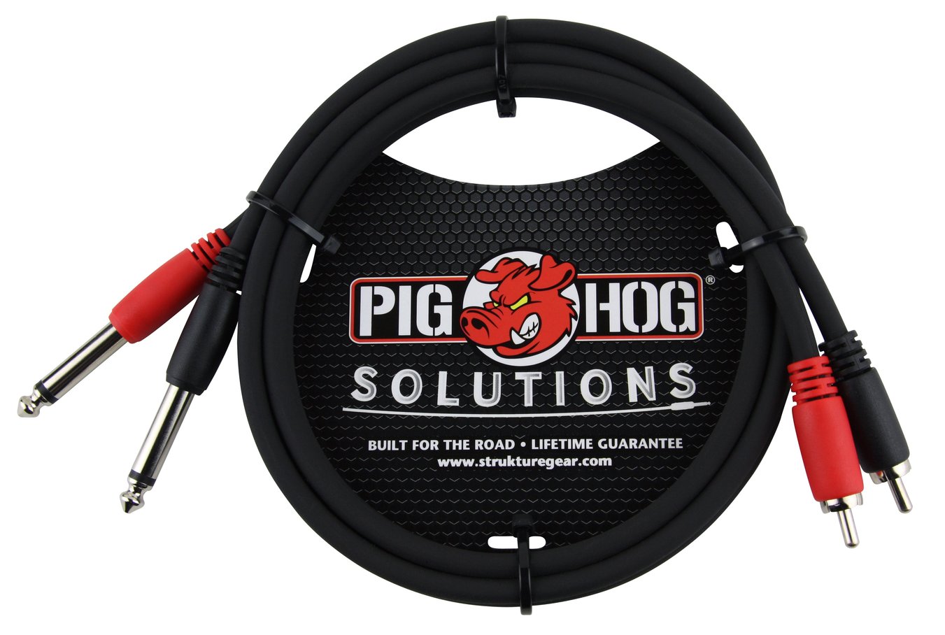 Pig Hog 3ft Dual 1/4' TS Mono Male Plug to 2-RCA Male Plug Audio Cable PD-R1403