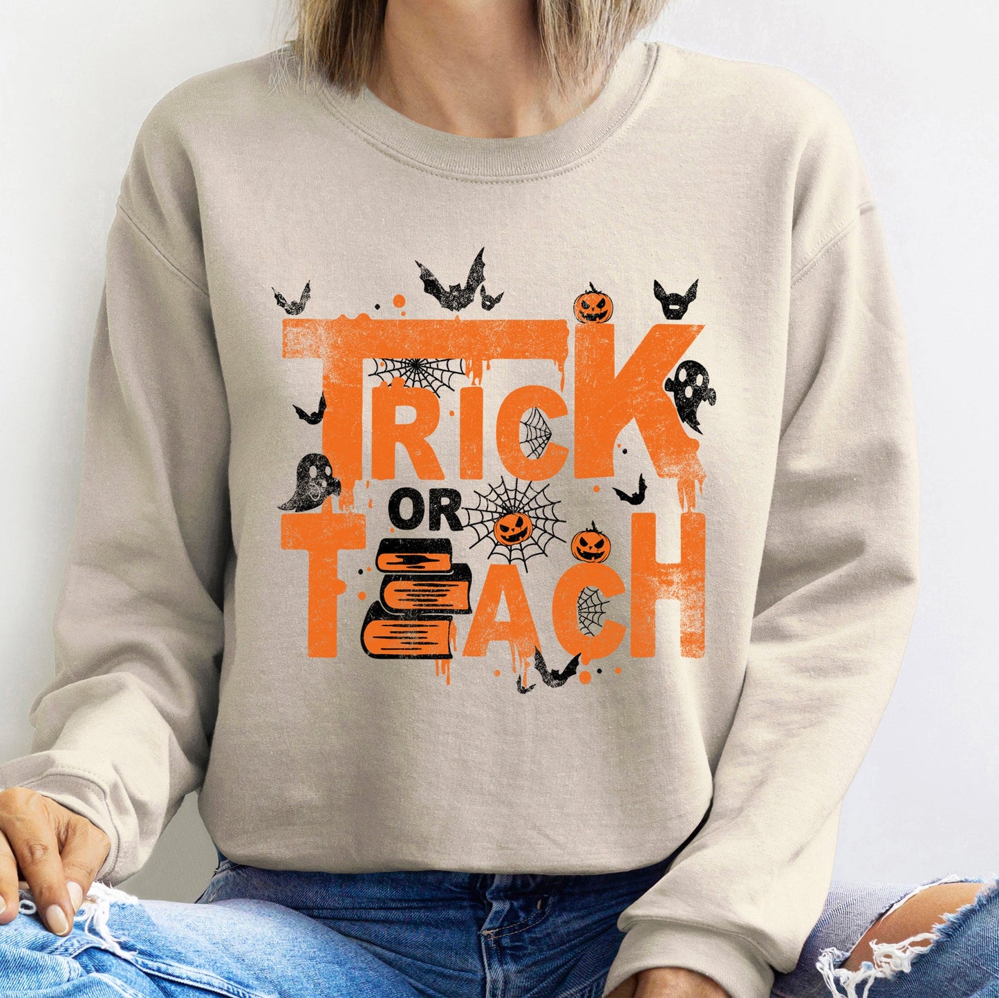 Trick Or Teach Halloween Sweatshirt