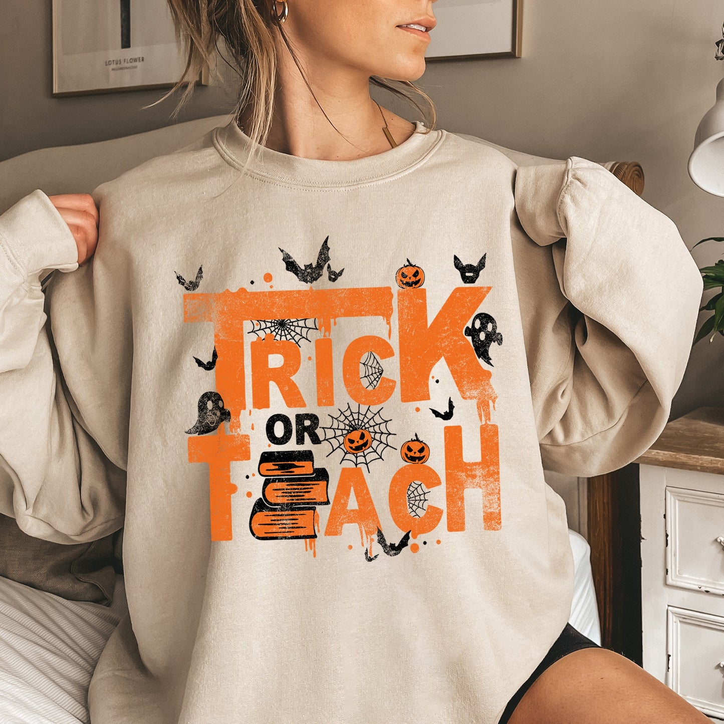 Trick Or Teach Halloween Sweatshirt