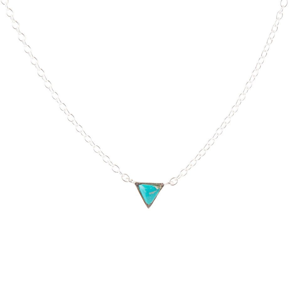 Trident Turquoise and Sterling Silver Necklace