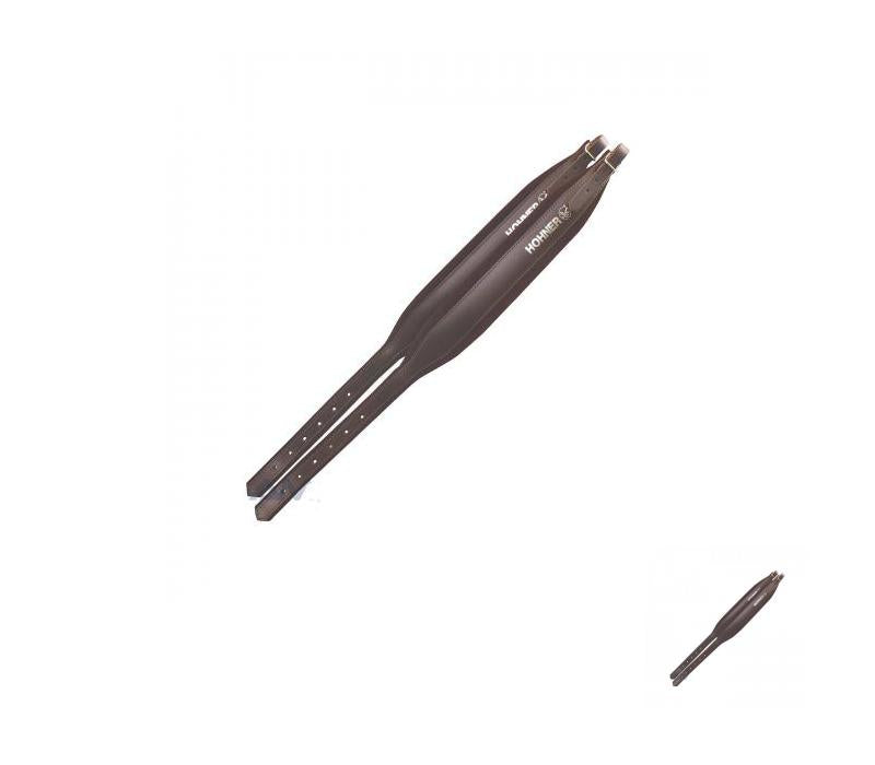 Hohner ACC19 Extra-Large Leather Accordion Strap with Back Strap - Brown on Brown-NEW