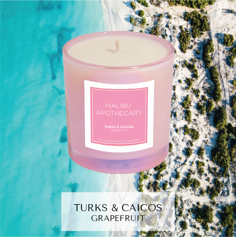 Iridescent Pink Coconut Soy Wax Candle Malibu Apothecary
