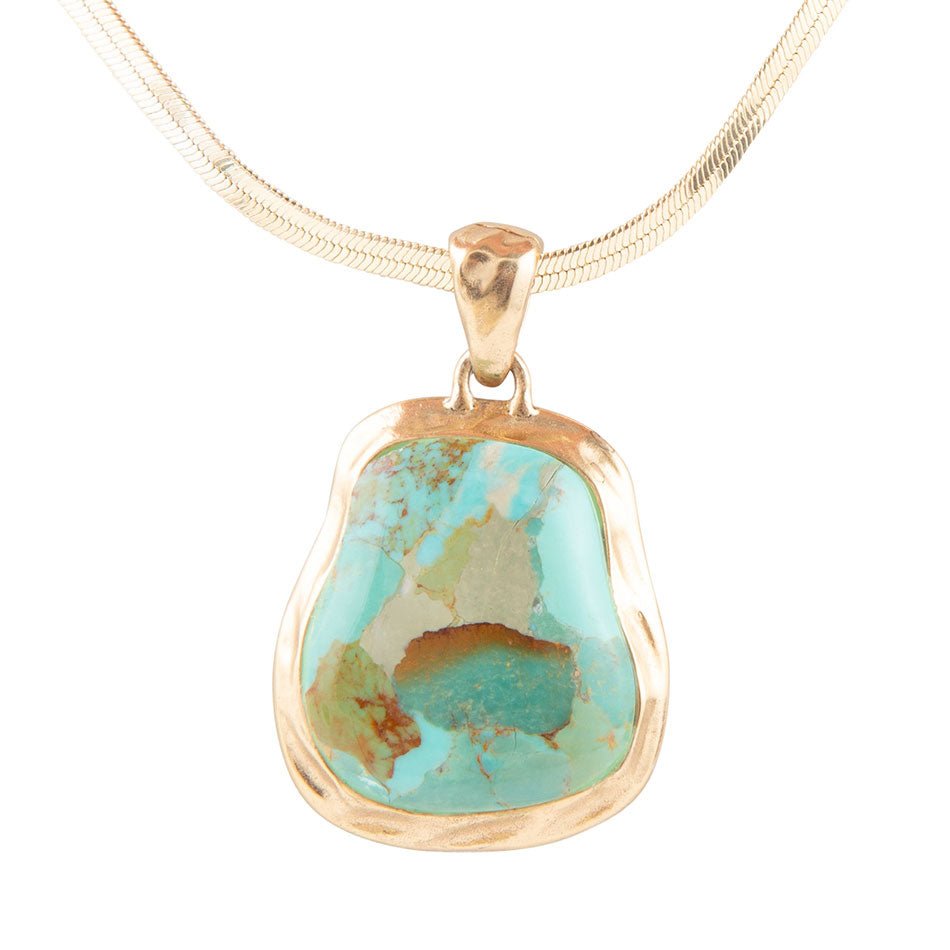 Turquoise Baron Snake Chain Pendant Necklace