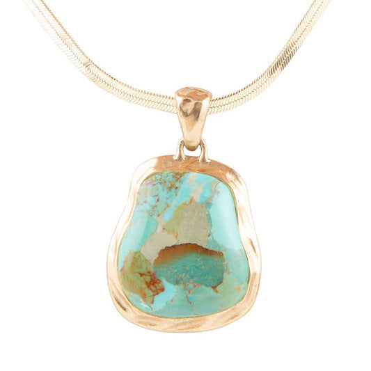 Turquoise Baron Snake Chain Pendant Necklace