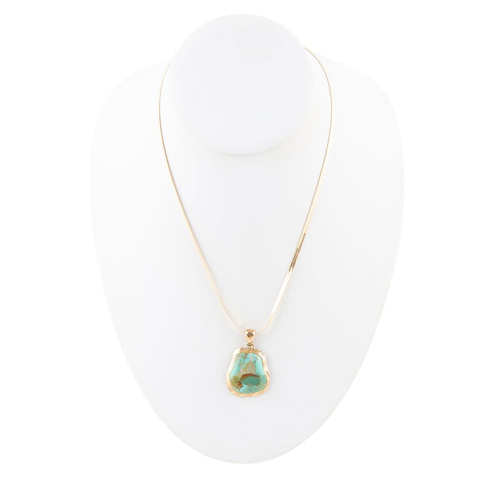 Turquoise Baron Snake Chain Pendant Necklace