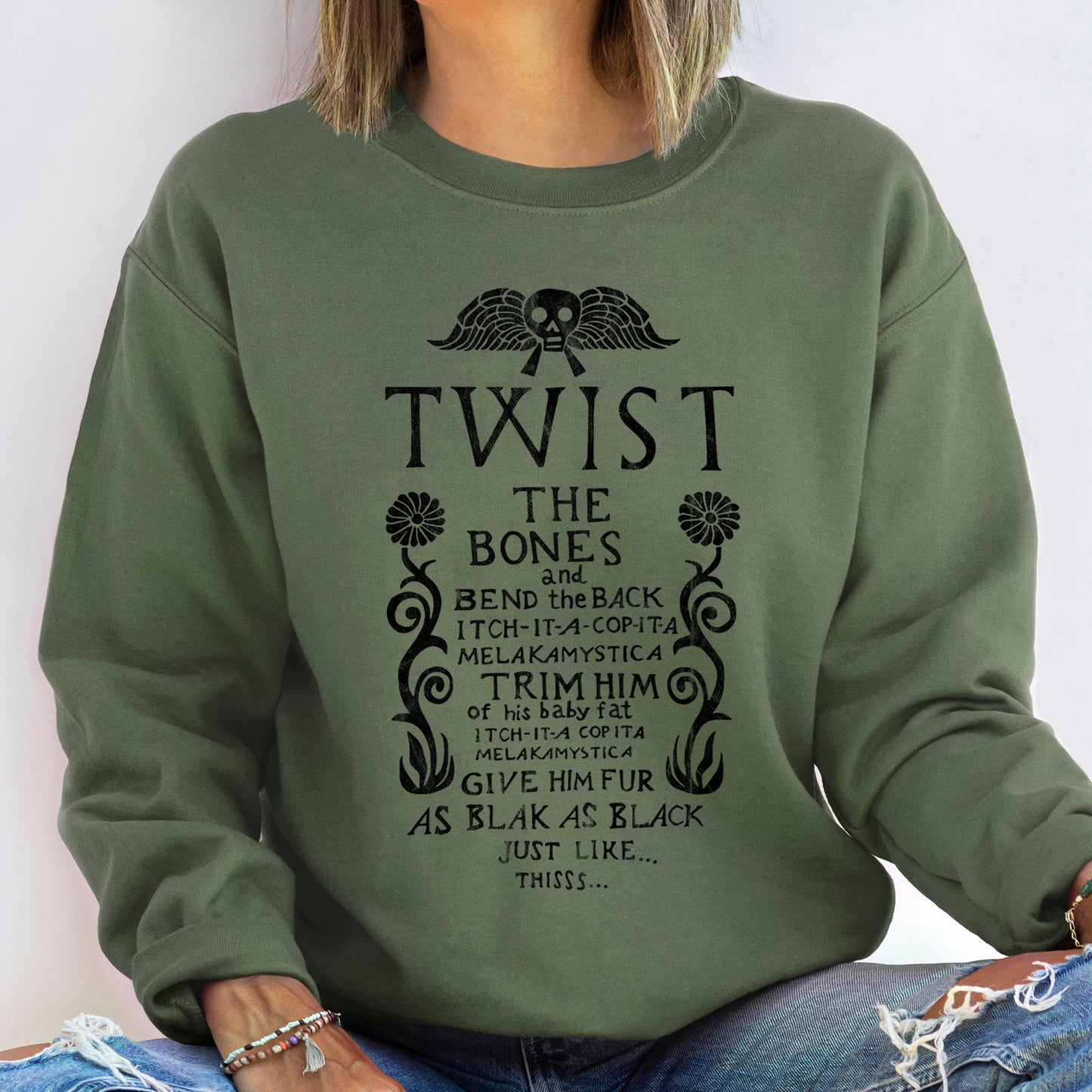 Twist The Bones Vintage Halloween Sweatshirt