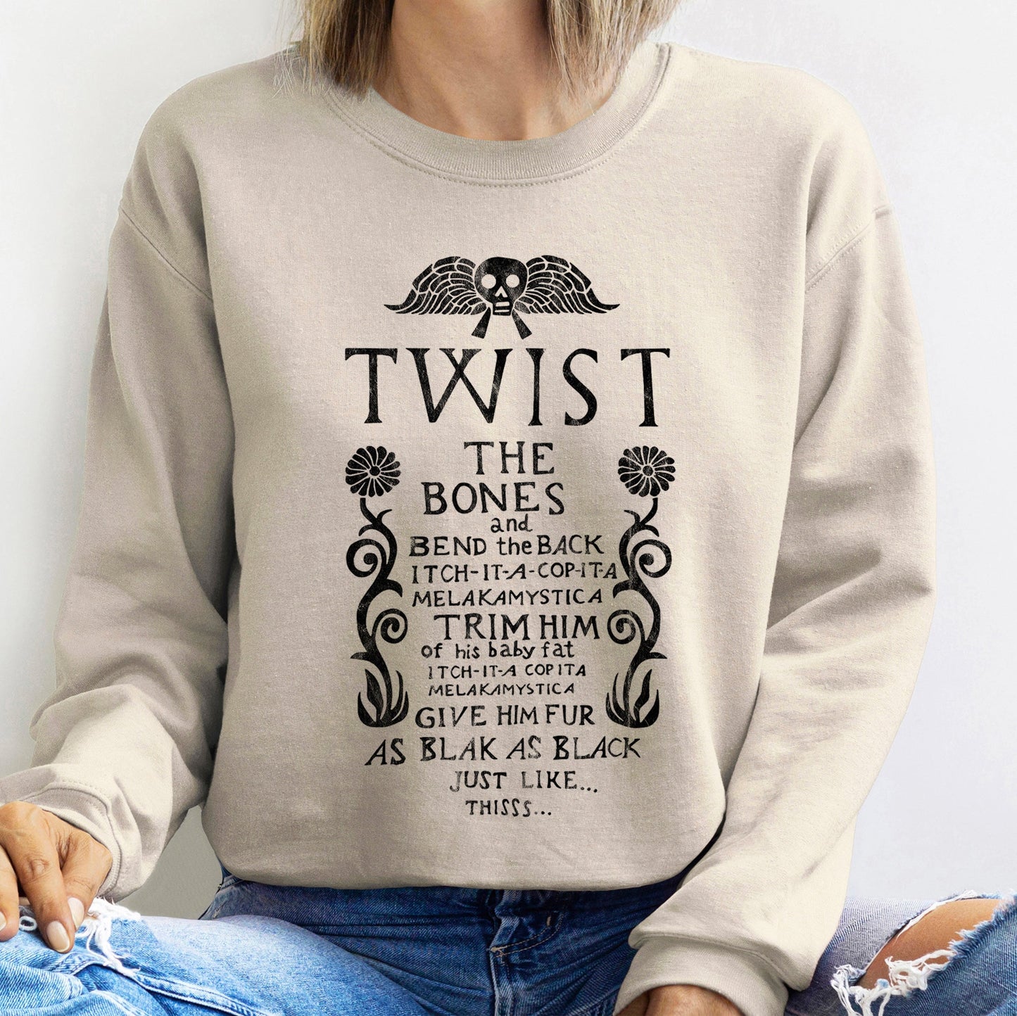 Twist The Bones Vintage Halloween Sweatshirt