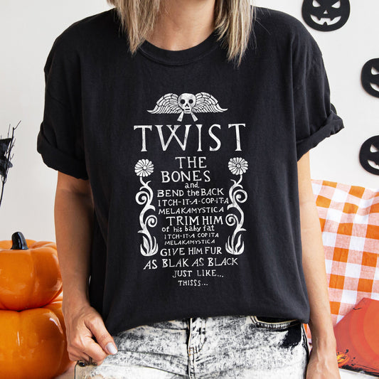 Twist The Bones Retro Halloween Comfort Colors Tshirt