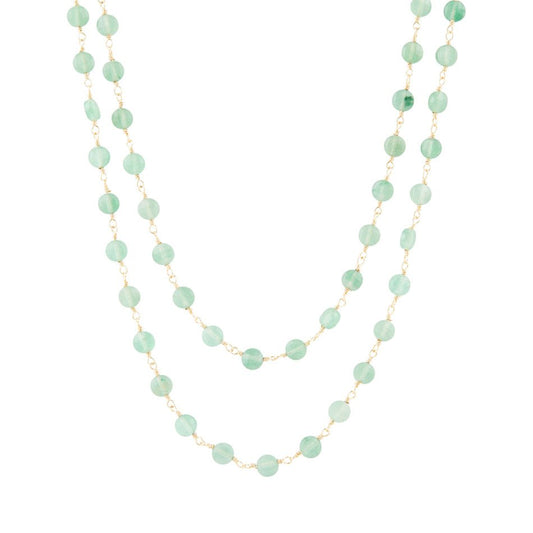 Two Row Green Aventurine Necklace