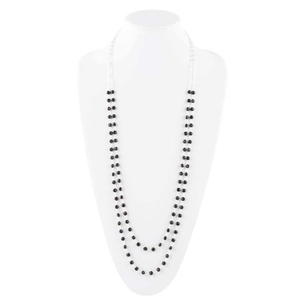 Onyx Two Row Sterling Silver Necklace Barse Jewelry