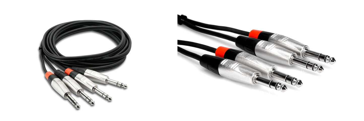 Hosa REAN Dual 1/4' Balanced TRS Stereo Cable 15FT