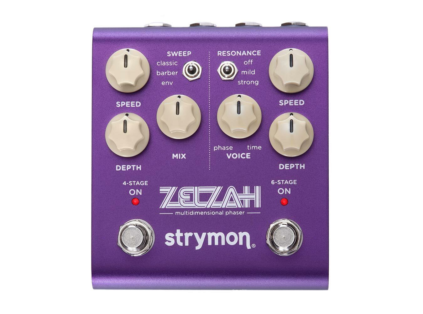 Multidimensional 4- and 6-Stage Guitar Phaser Pedal Strymon Zelzah