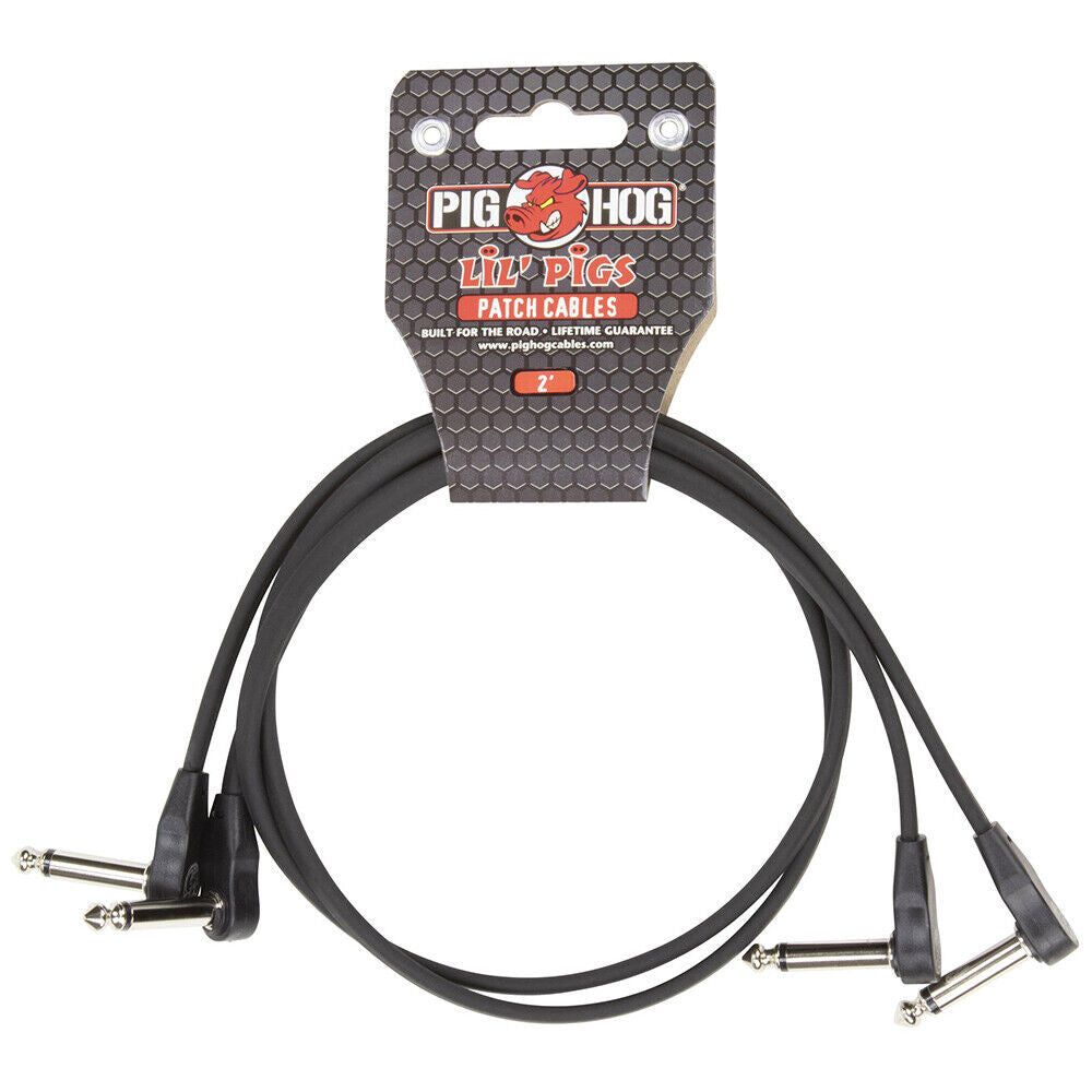 PIG HOG Low Profile 2FT Patch Cables 2 Pack