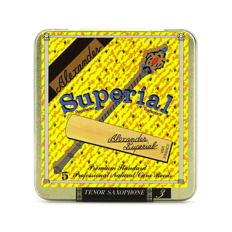 Alexander Reeds Superial 3.0 Strength Tenor Saxophone Reeds 5-pack