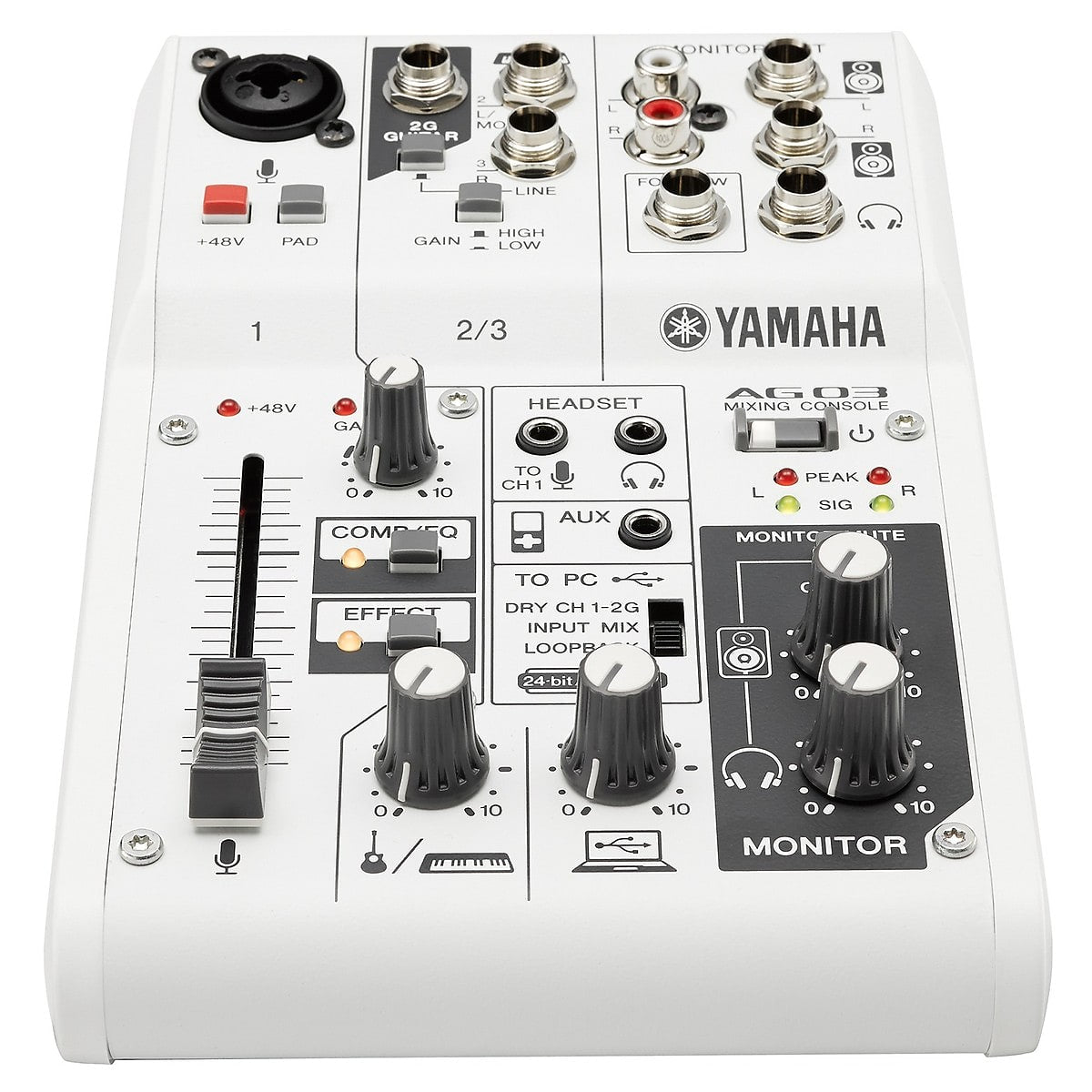 Yamaha AG03 Built-in DSP 3-Channel Studio Live Mixer & USB Audio Interface