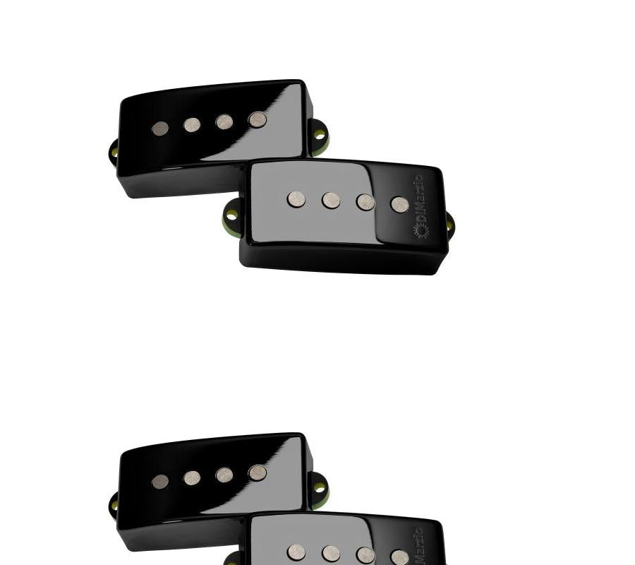 Sixties P Bass Pickup Set Gloss Black Metal DiMarzio DP124