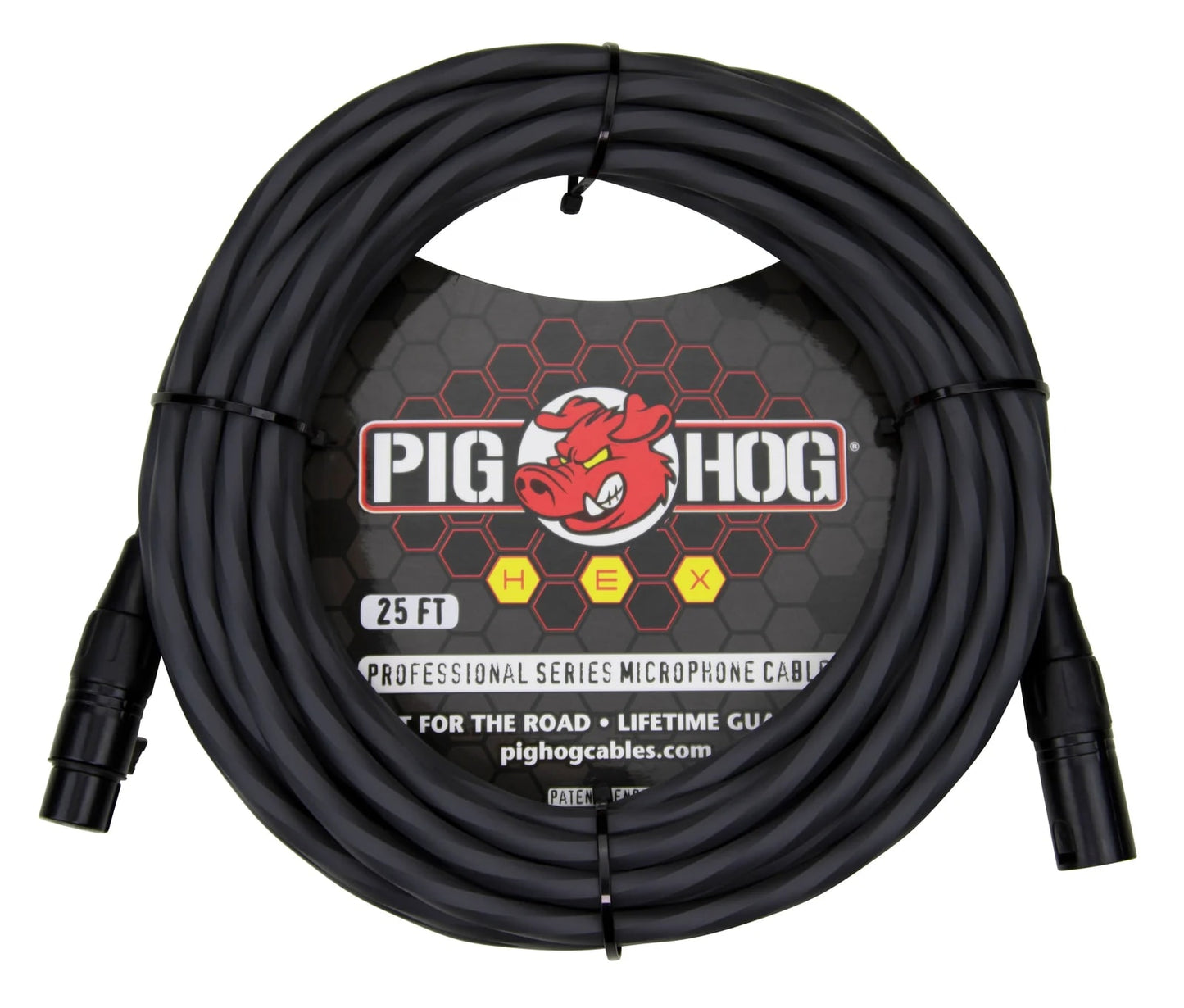 Pig Hog Hex Series 25ft Grey Mic Cable PHMH25GR