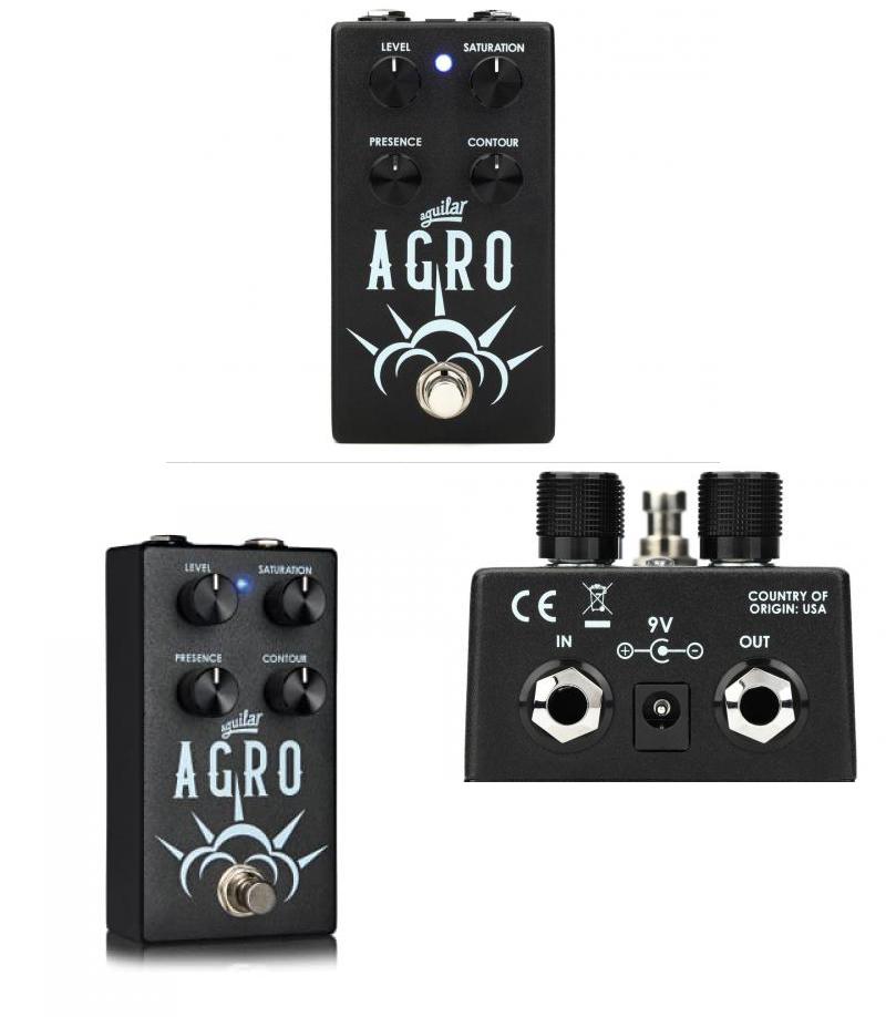 Bass Overdrive Analog Pedal with Level and Contour Controls Aguilar AGRO V2