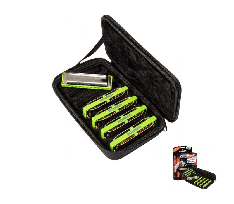 Hohner Rocket Amp Pro Pack 5-piece Harmonica Set - Keys of C, G, A, D, B Flat -NEW