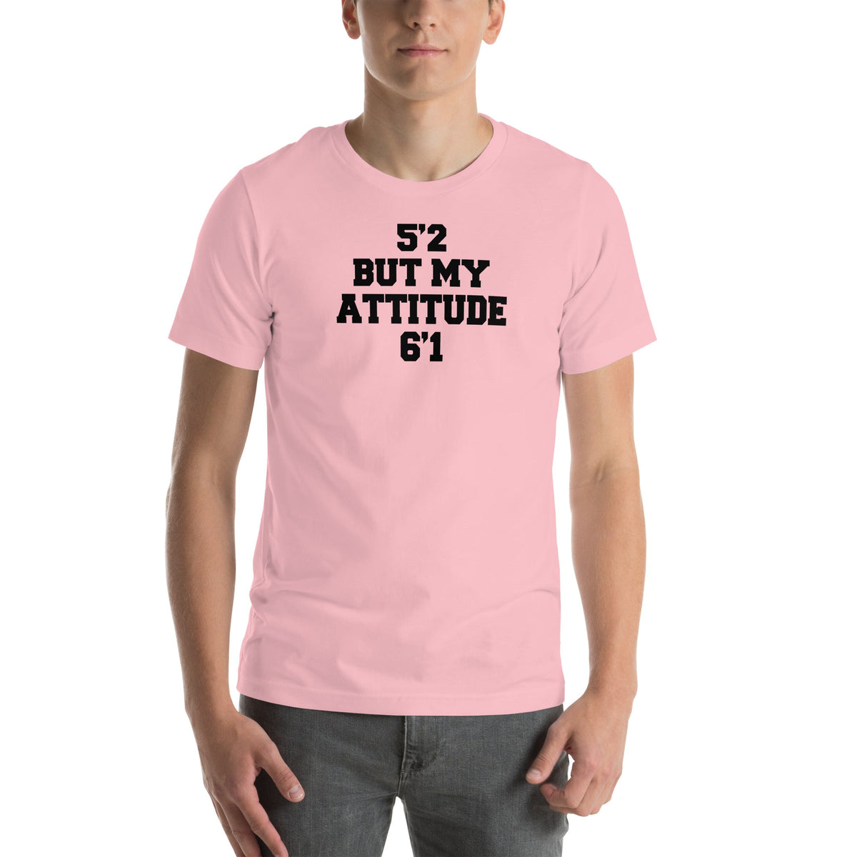 5'2 Attitude Graphic Tee Soft Lightweight Cotton Tshirt Peachy Sunday