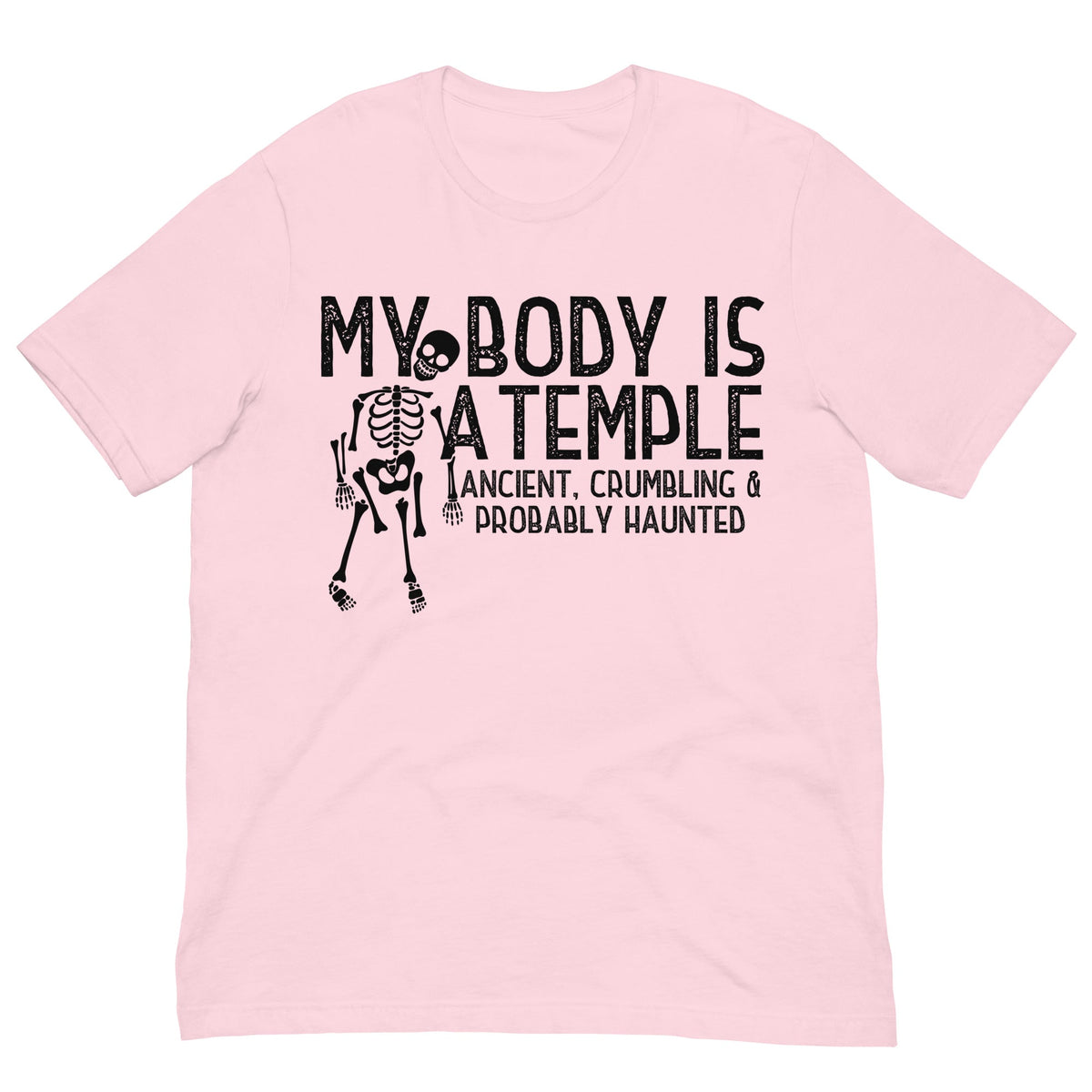 Halloween Tee Soft Lightweight Casual My Body Is A Temple Peachy Sunday